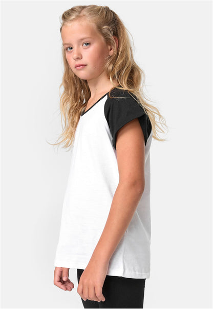 Girls Contrast Raglan Tee