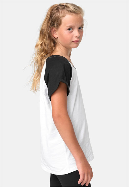 Girls Contrast Raglan Tee