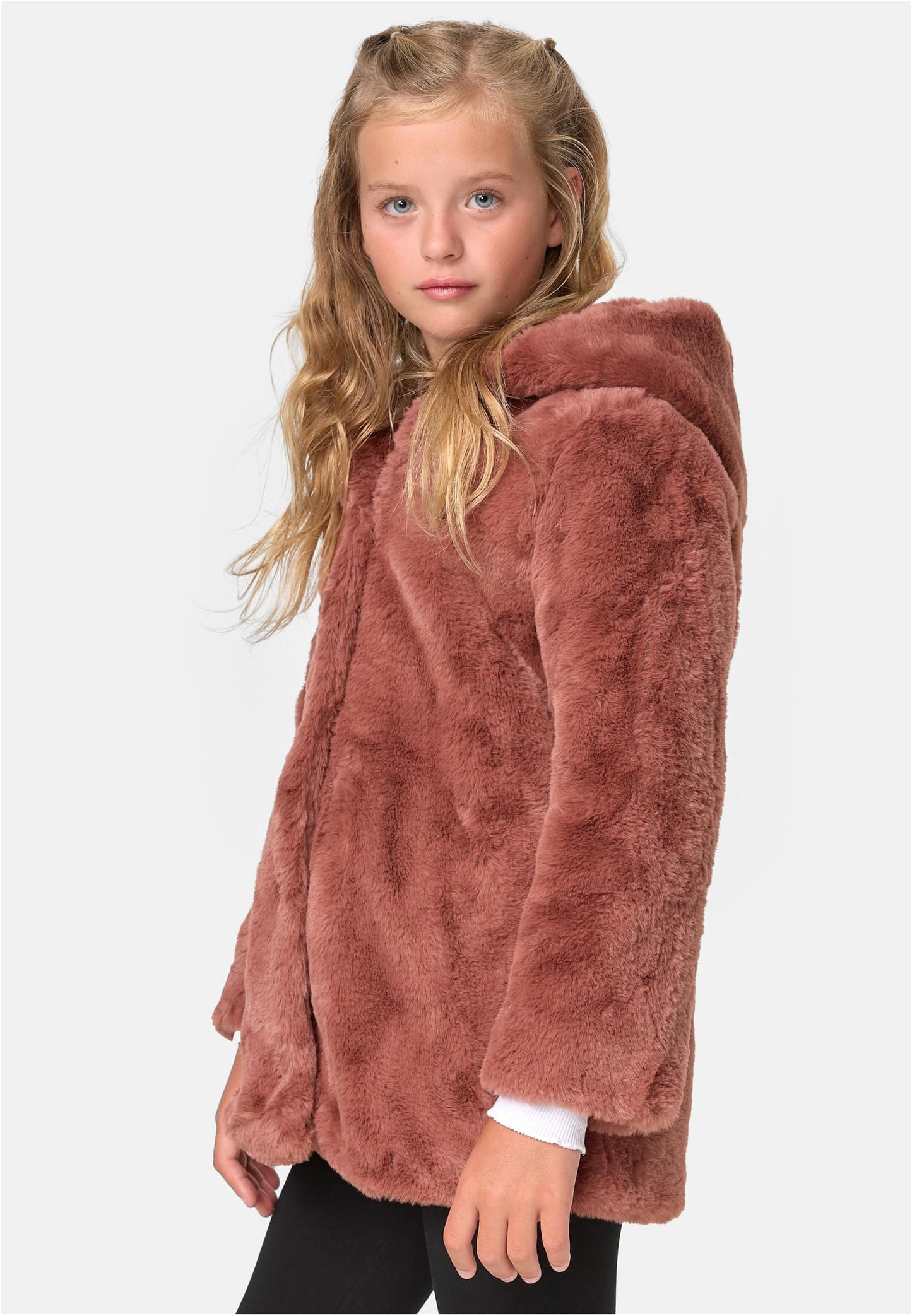 Girls Hooded Teddy Coat