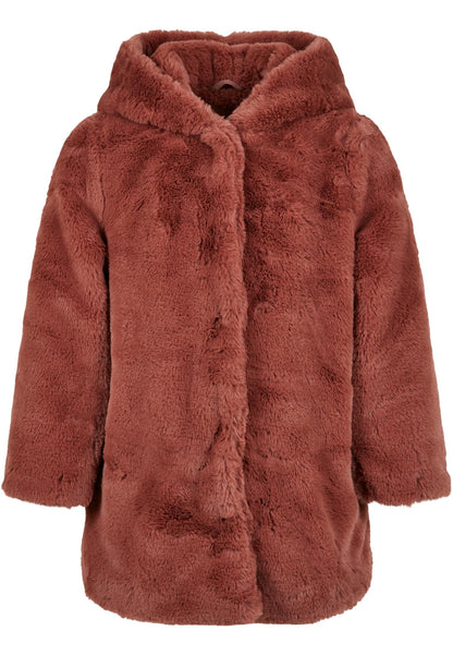 Girls Hooded Teddy Coat