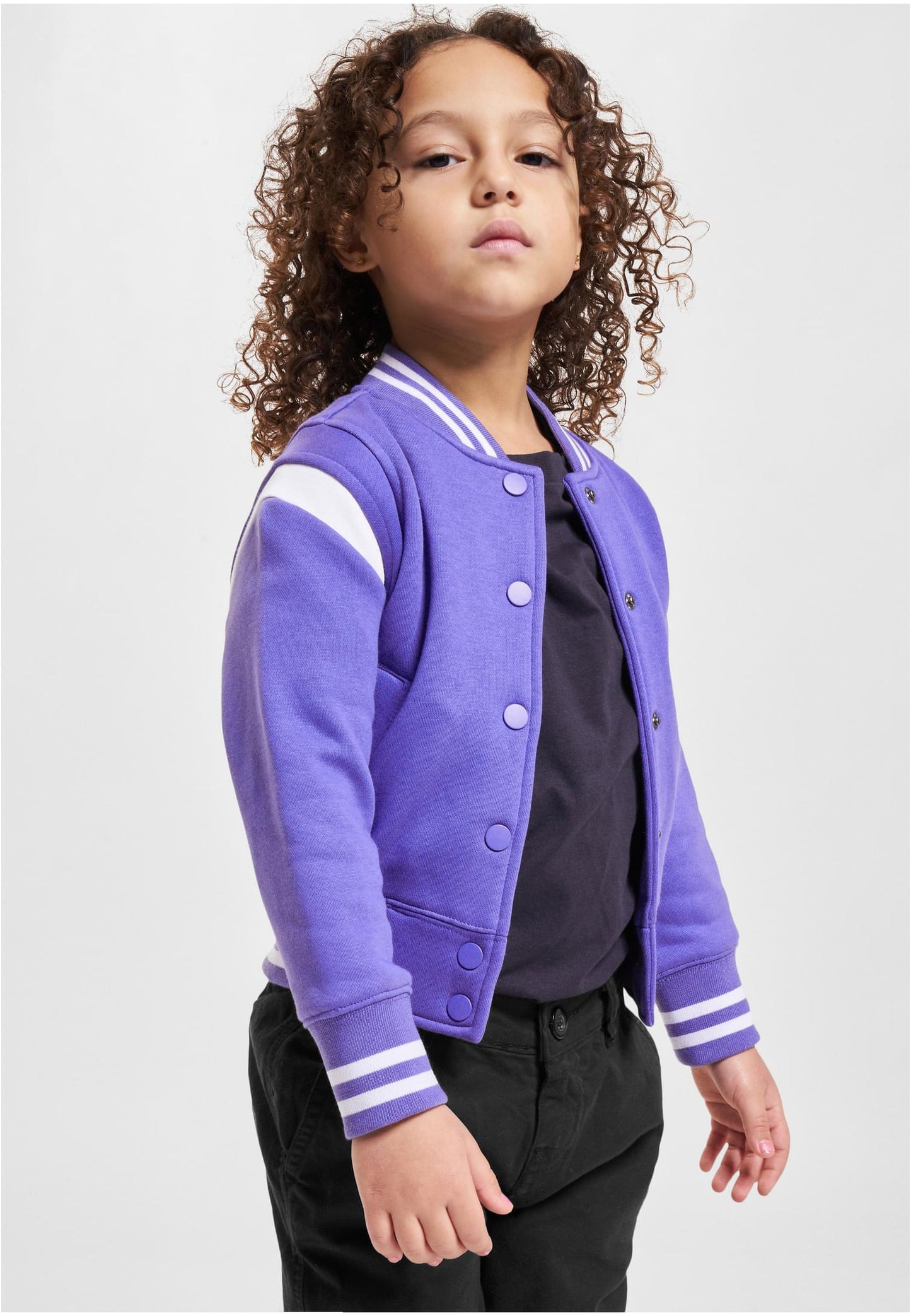 Girls Inset College Sweat Jacket