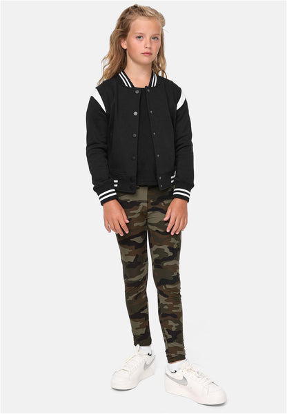 Girls Inset College Sweat Jacket
