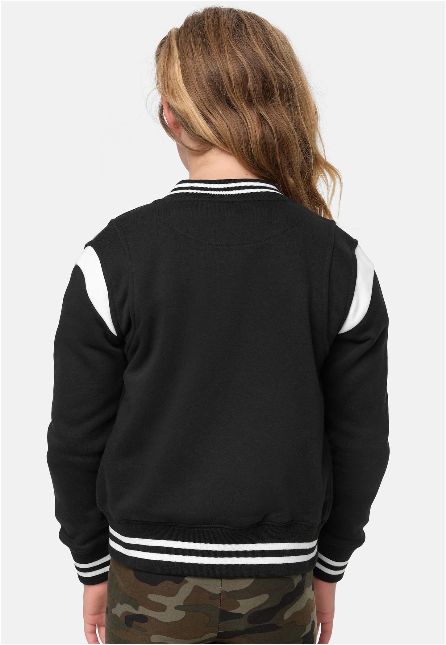 Girls Inset College Sweat Jacket