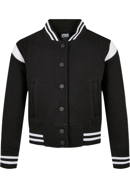 Girls Inset College Sweat Jacket