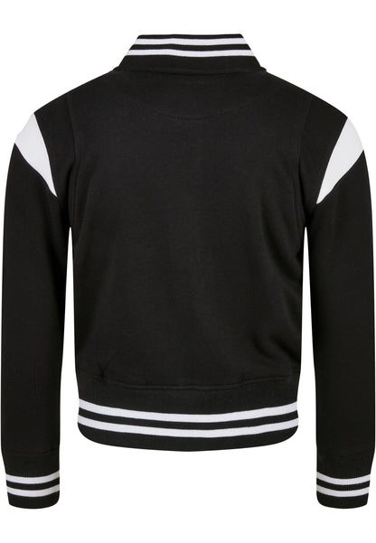 Girls Inset College Sweat Jacket