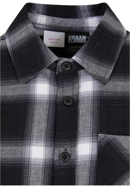 Boys Oversized Checked Shirt