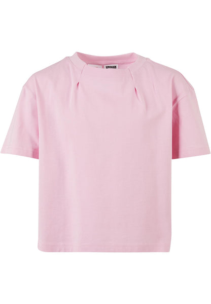 Girls Organic Oversized Pleat Tee