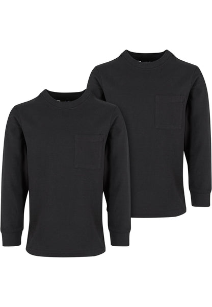 Boys Heavy Oversized Pocket Longsleeve 2-Pack