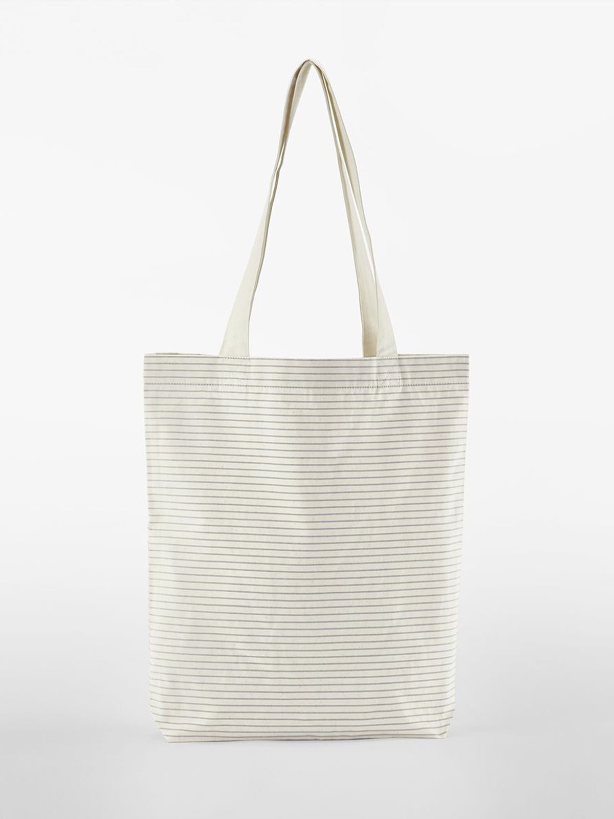 Striped Organic Cotton Tote Westford Mill Grey Stripe