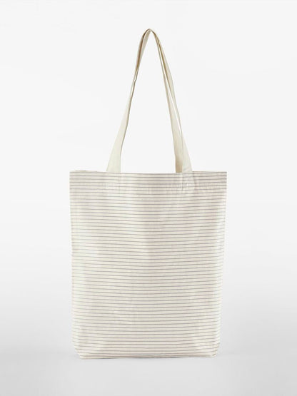 Striped Organic Cotton Tote Westford Mill Grey Stripe