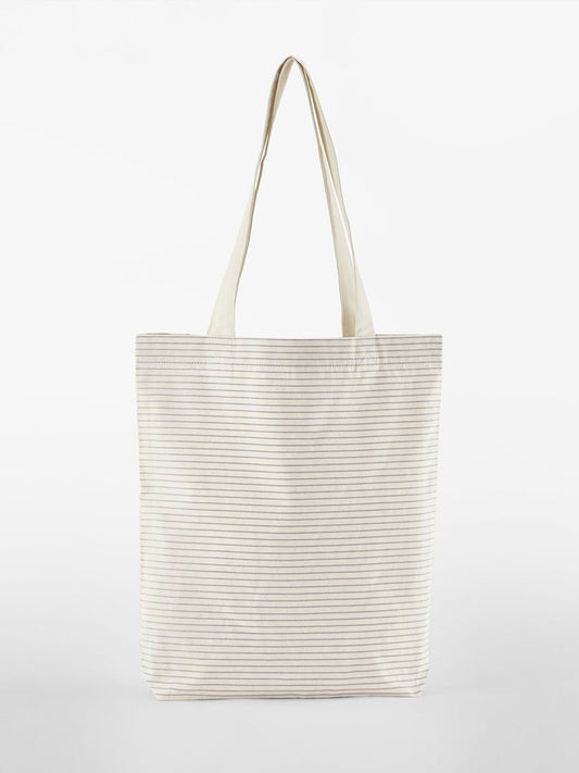 Striped Organic Cotton Tote Westford Mill Grey Stripe