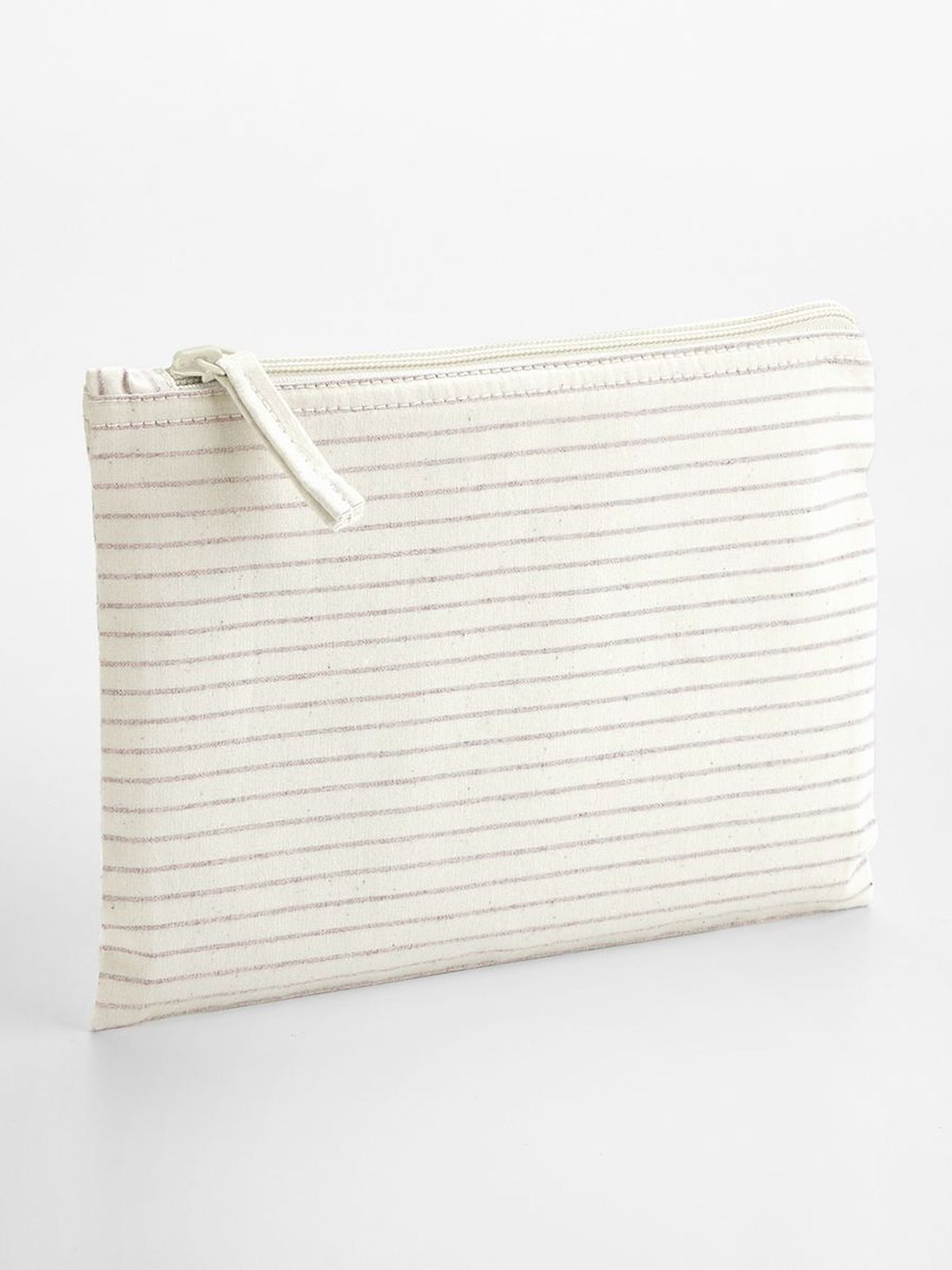 Striped Organic Cotton Accessory Pouch Westford Mill Red Stripe
