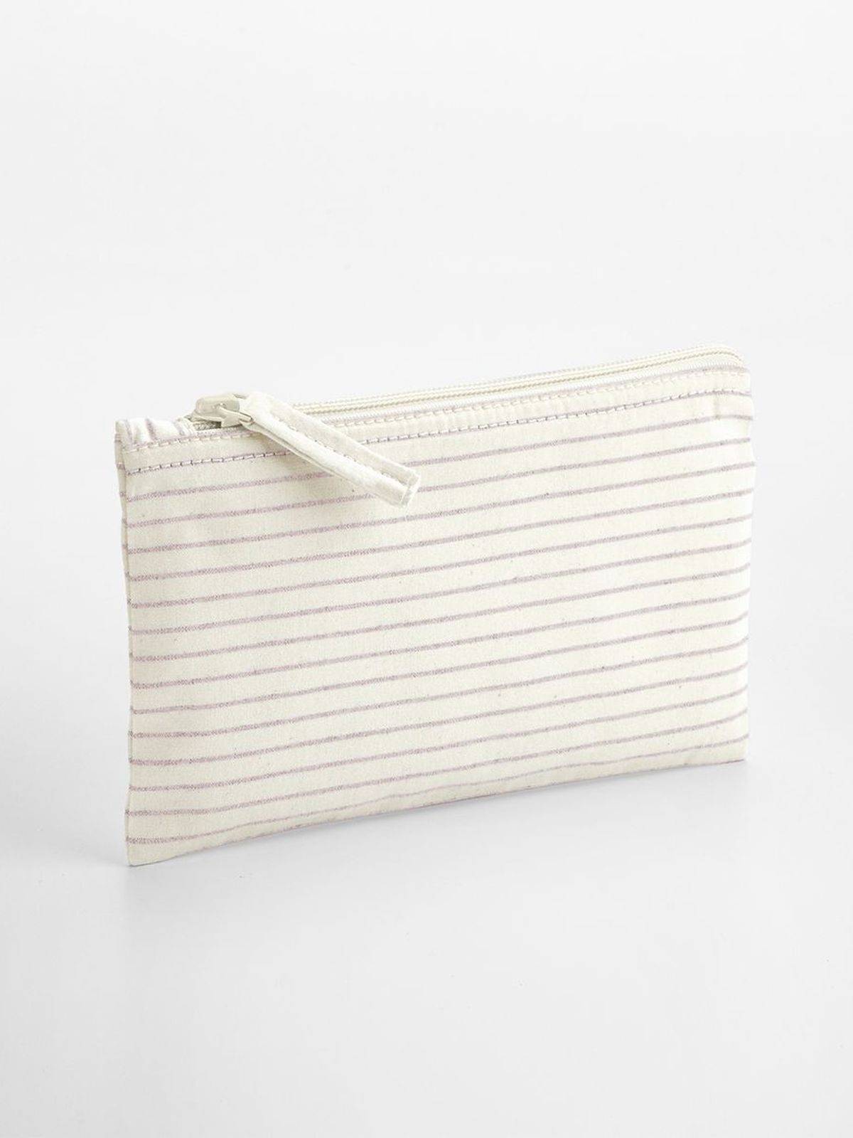 Striped Organic Cotton Accessory Pouch Westford Mill Red Stripe