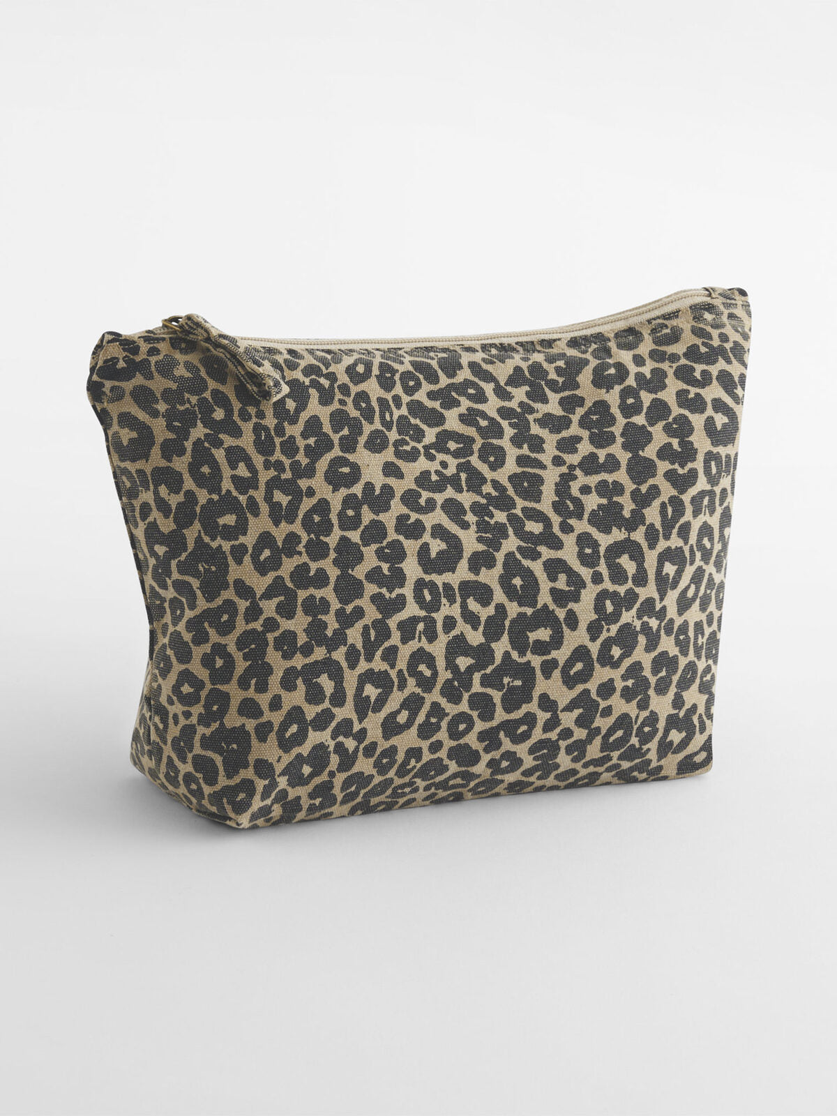 Leopard Print Canvas Accessory Bag Westford Mill Vintage Leopard Print