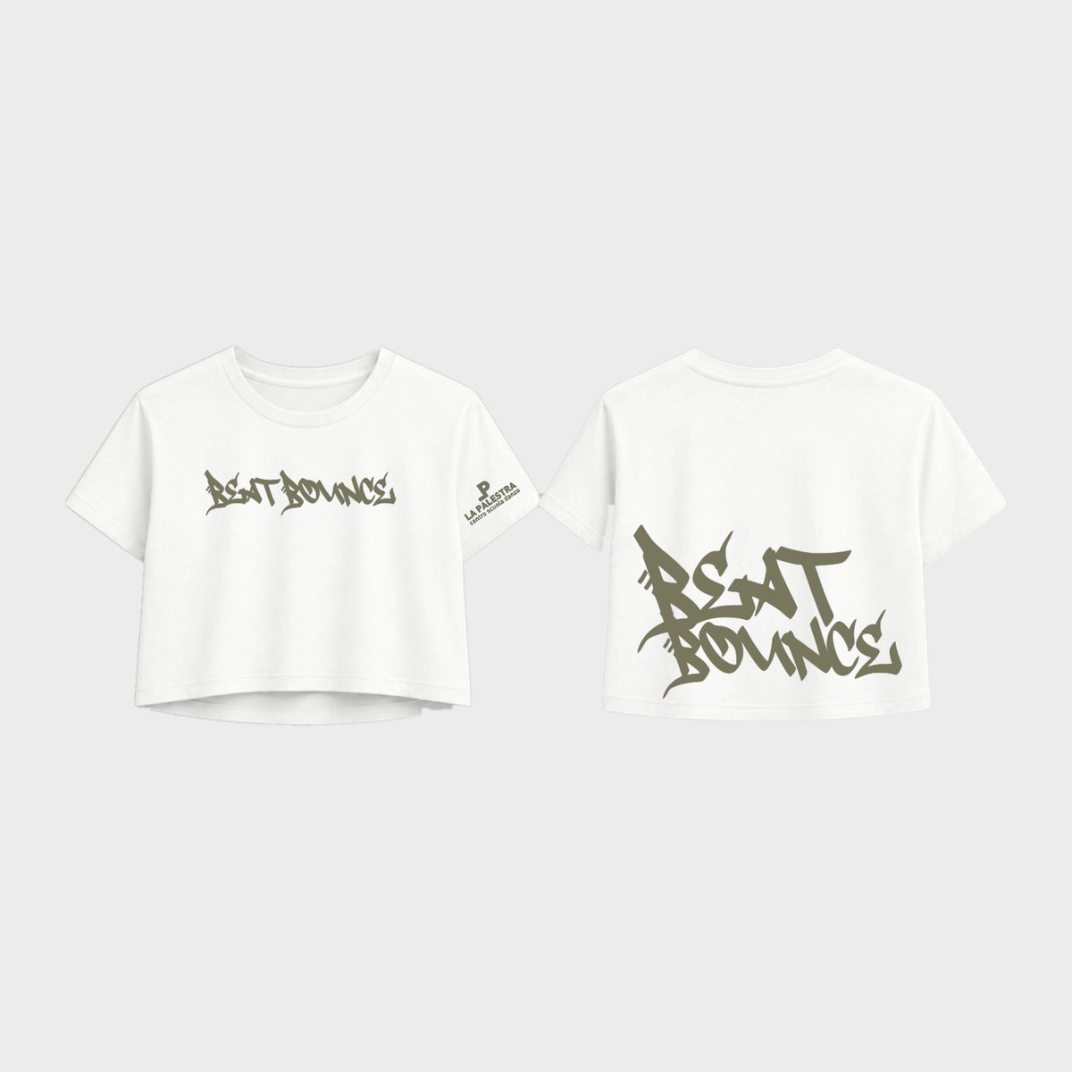 T-shirt crop bianca insegnanti