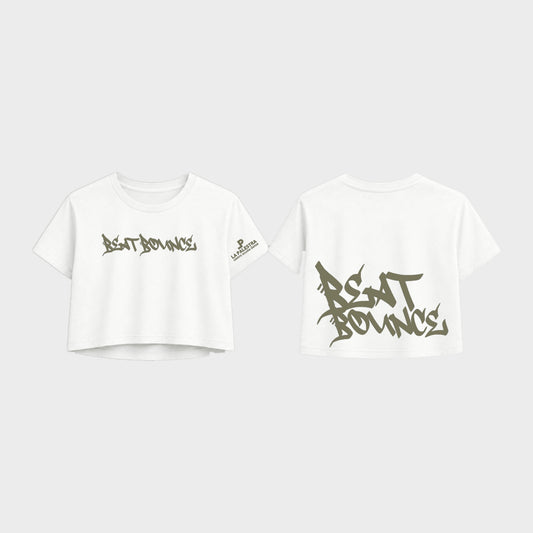 T-shirt crop bianca insegnanti