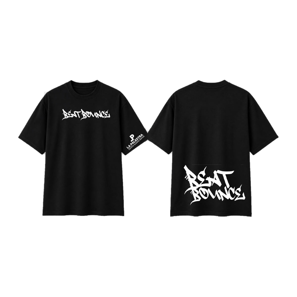 T-shirt oversize nera fronte e retro